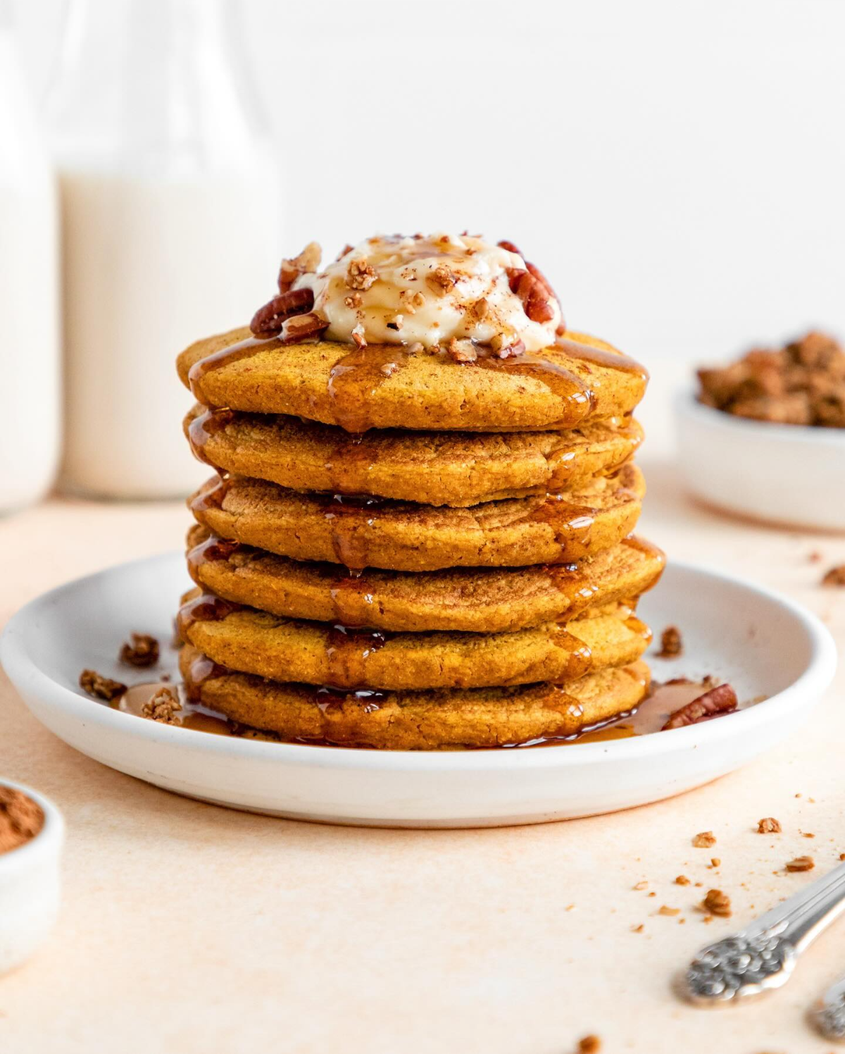 pumpkin pancakes mit vanilleeis