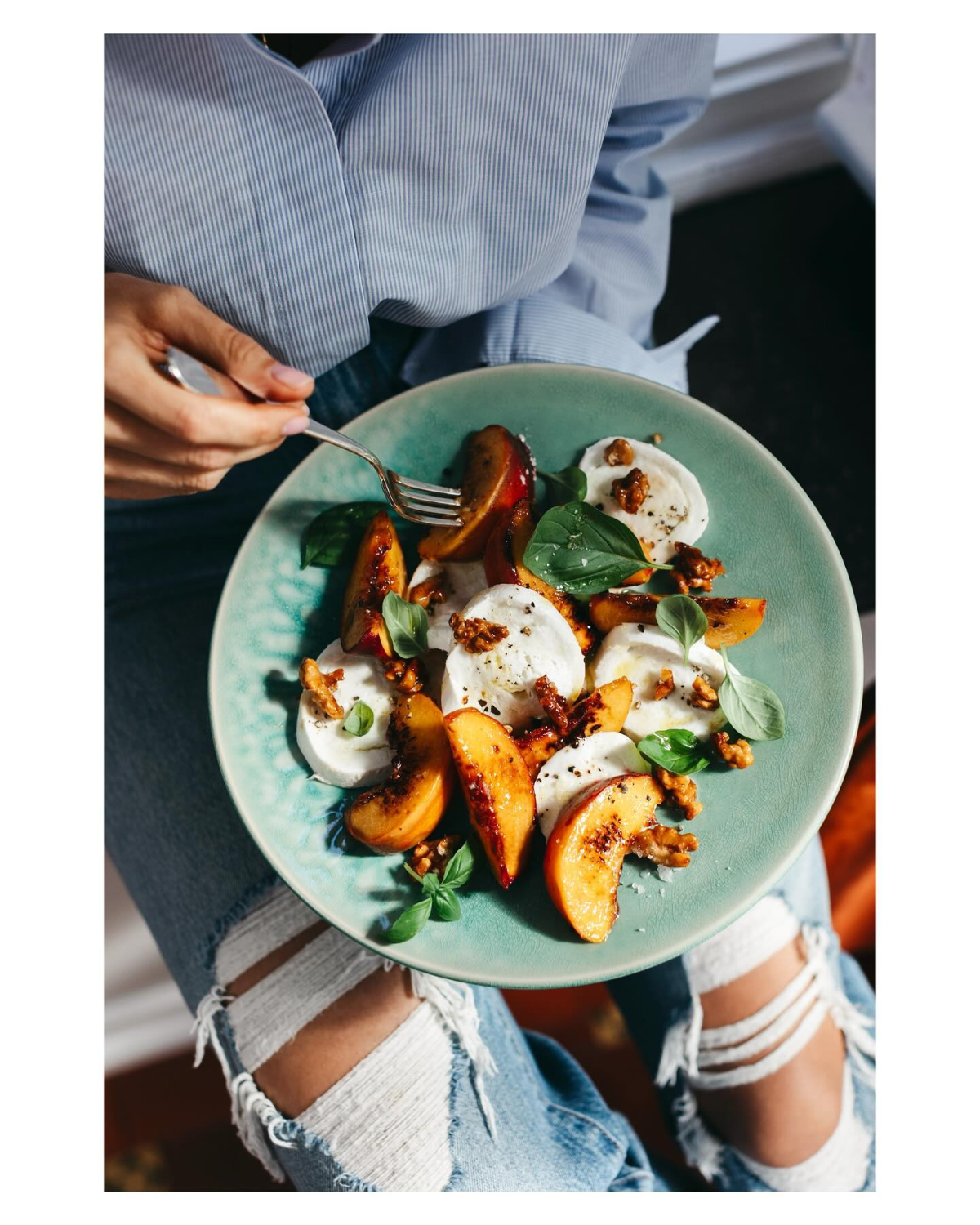 rezept von laura koerver burrata mit pfirsch