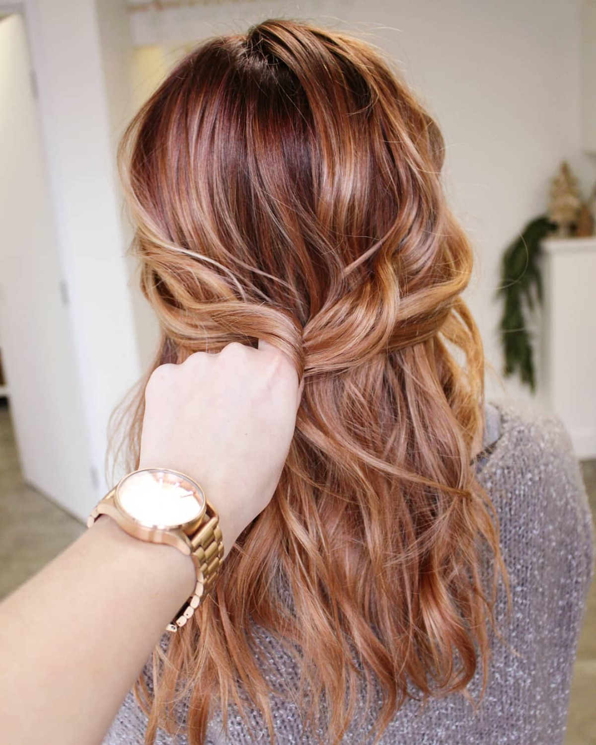 rose gold balayage trend 2024