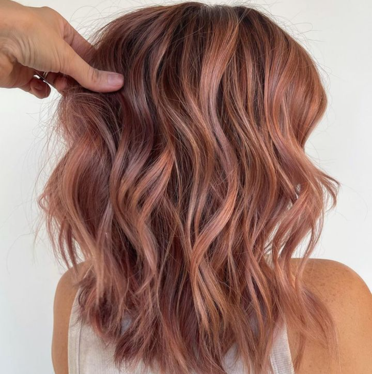 rose gold balayage trend