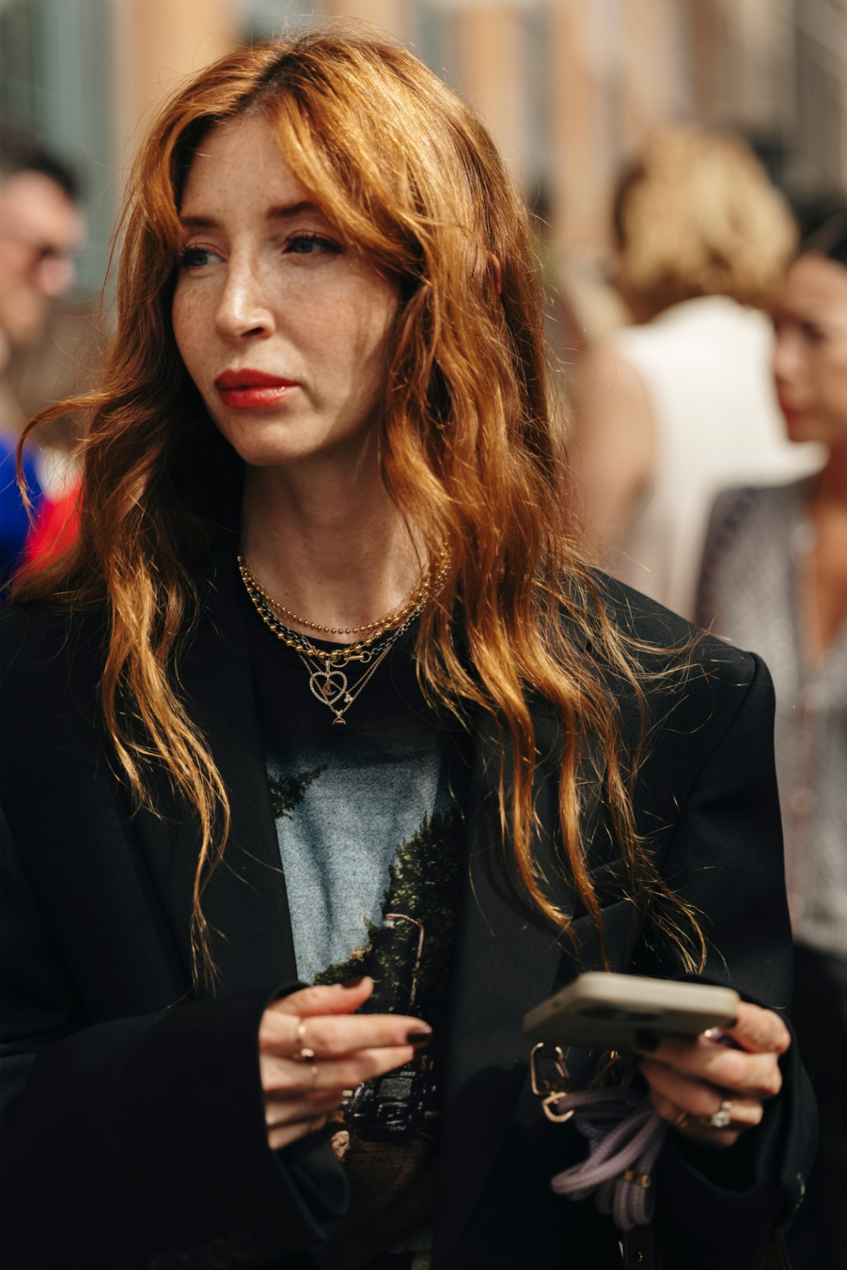 streetstyle auf der new yorker fashion week 2024 haare trend