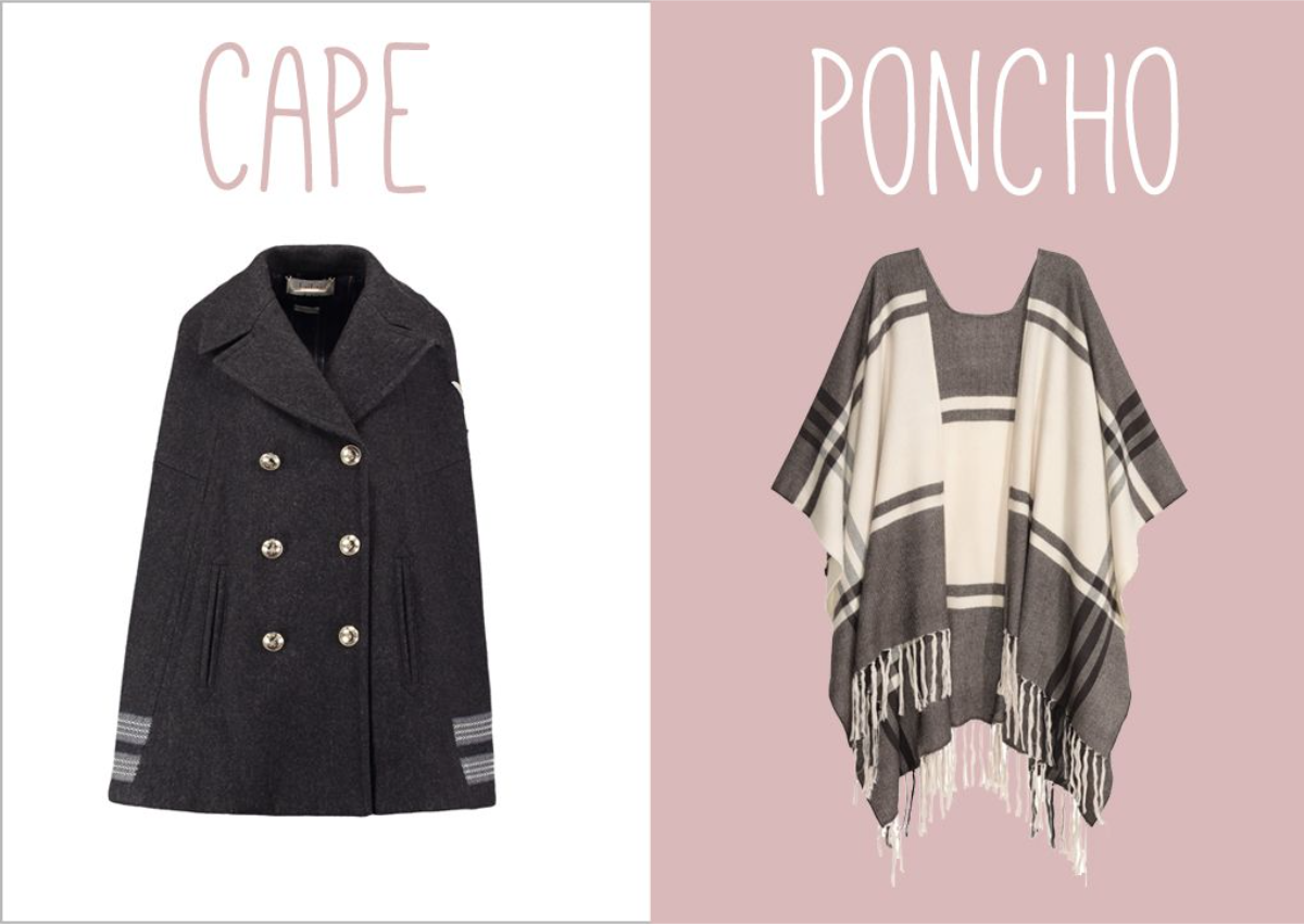 unterschied zwischen cape und poncho