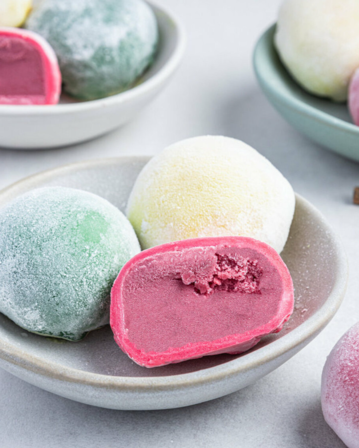 bunte mochi eis kugeln