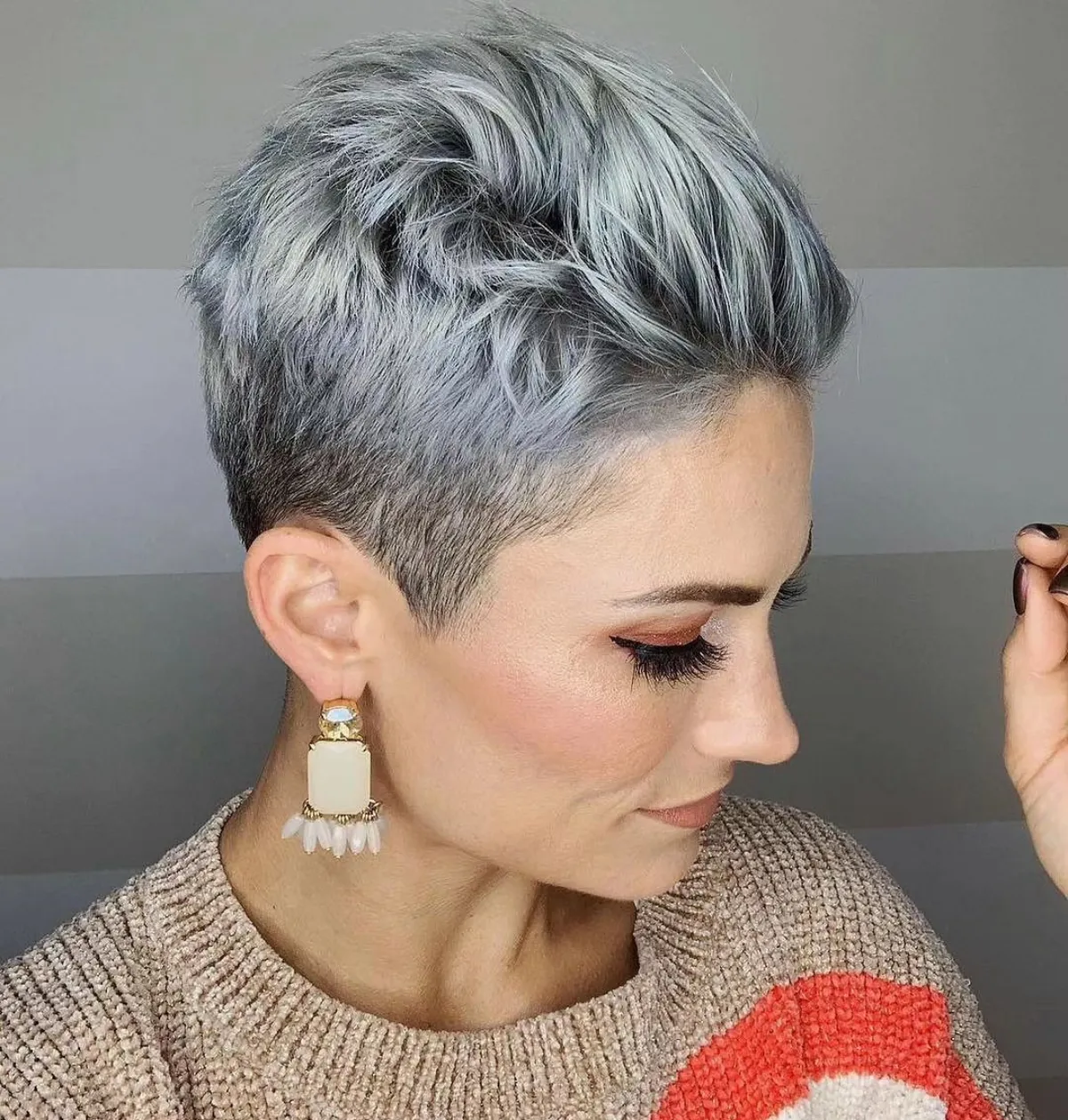 haare volumen verleihen kurzhaarschnitt pixie