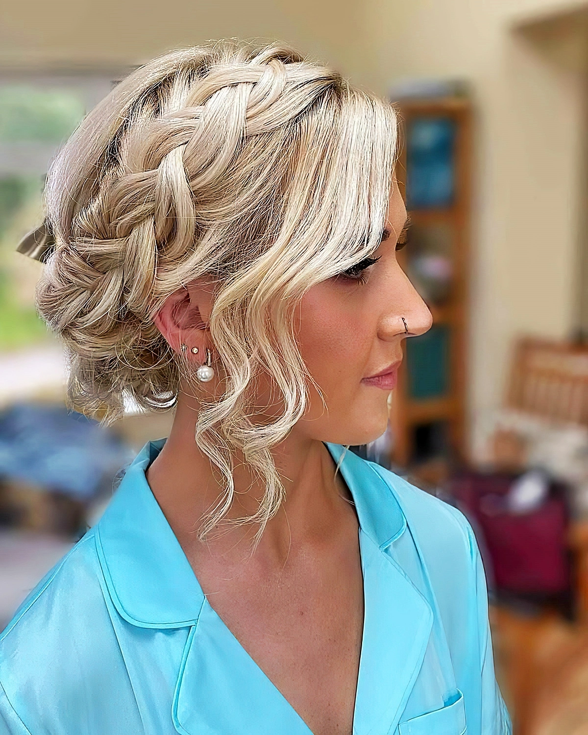 kurz haar frisuren ideen hochzeitsfrisur mit zoepfe boho frisur bridalbyhoneybee