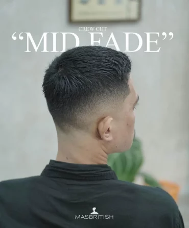 mid fade haarschnit männer crew cut