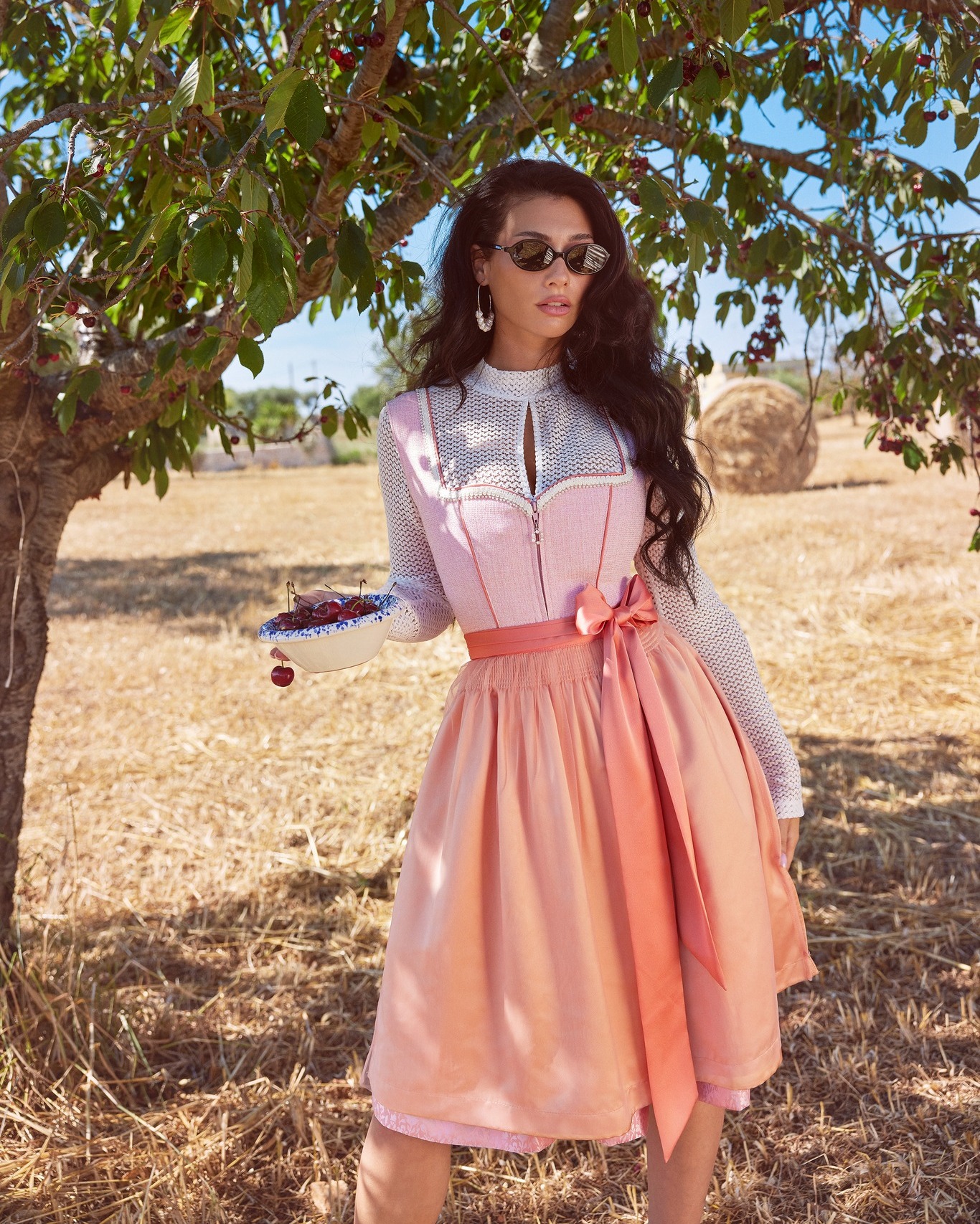 modernes rosa dirndl dress