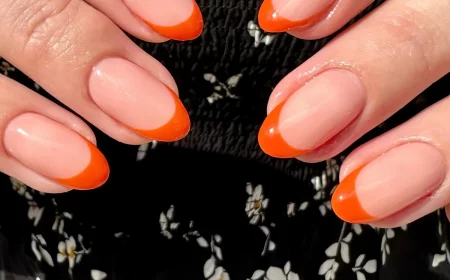 nageldesigns herbst pumpkin spice amyelainenails