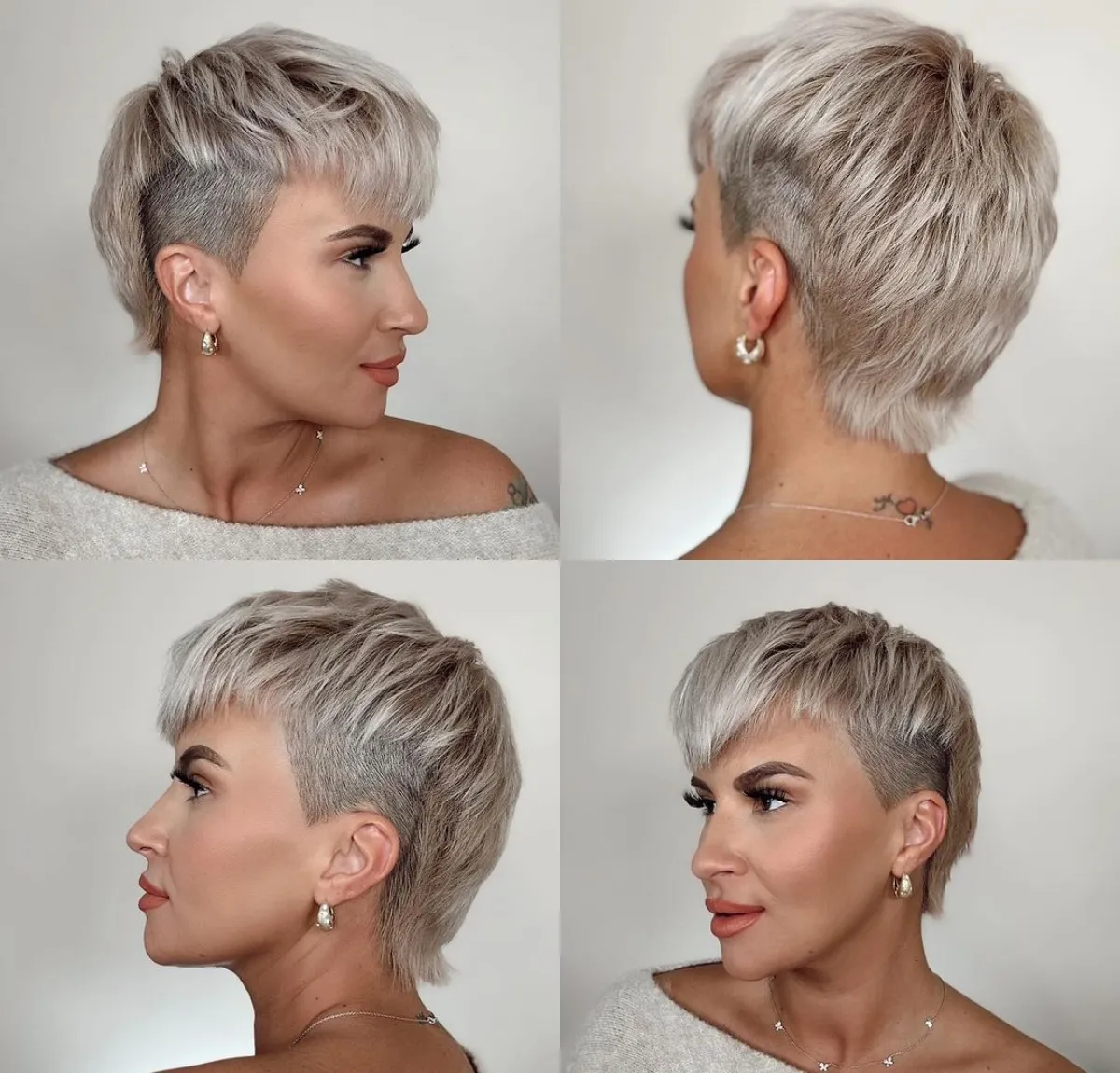 pixie cut trend 2024 haare an seiten extrem kurz