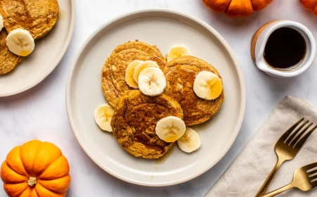 pumpkin pancakes fluffy mit banane