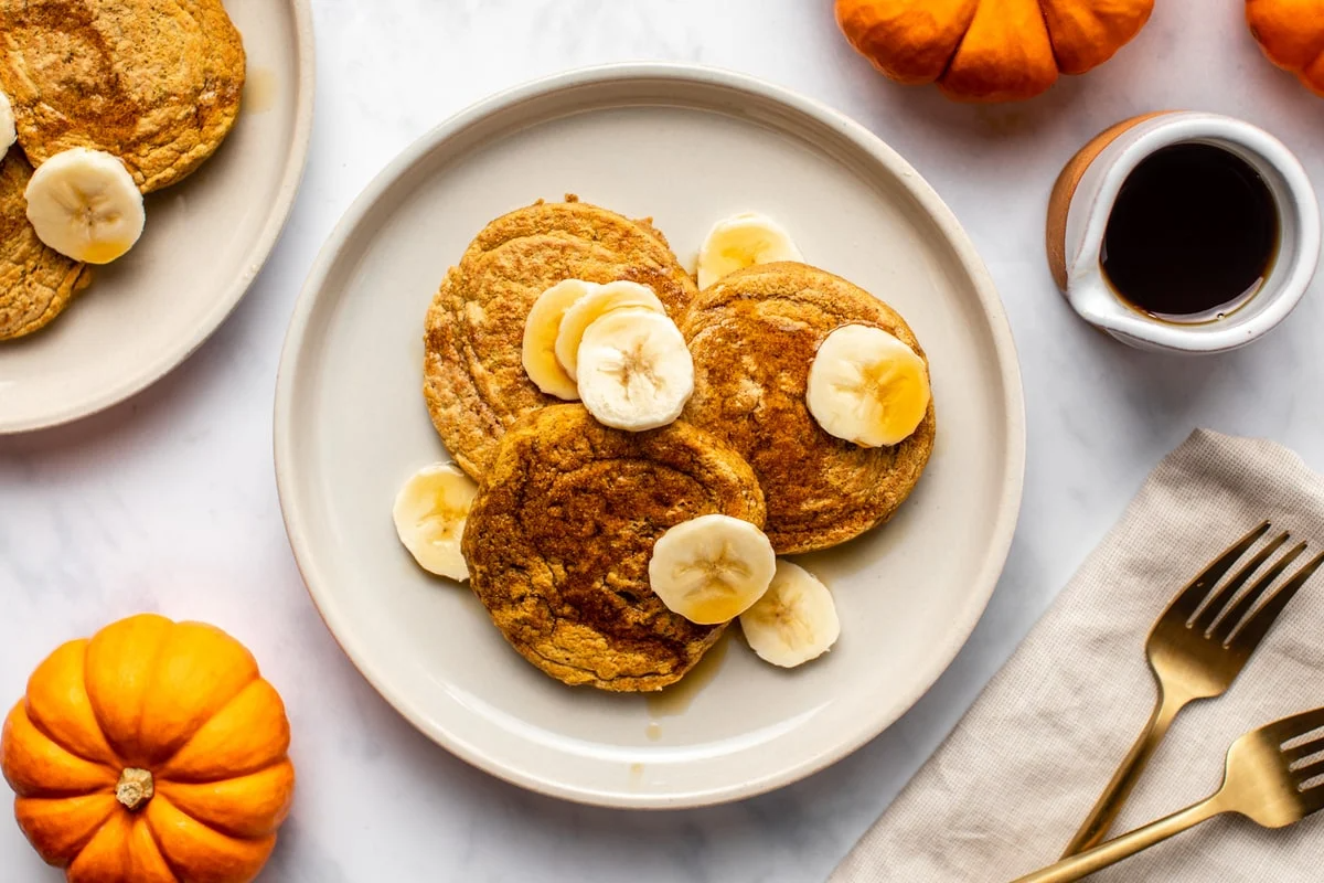 pumpkin pancakes fluffy mit banane