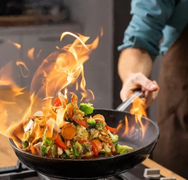 wok flexible pfanne für verschiedene zubereitungsarten