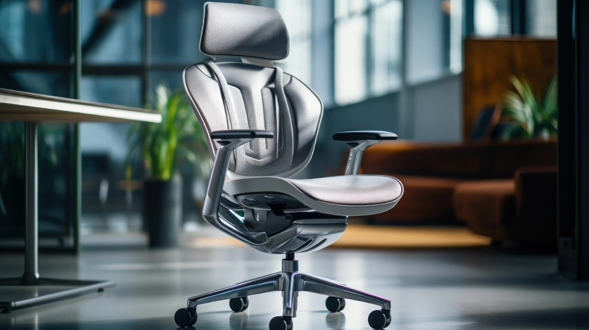 gesundheit am arbeitsplatz druch ergonomische stuehle modeder office stuhl ai bild