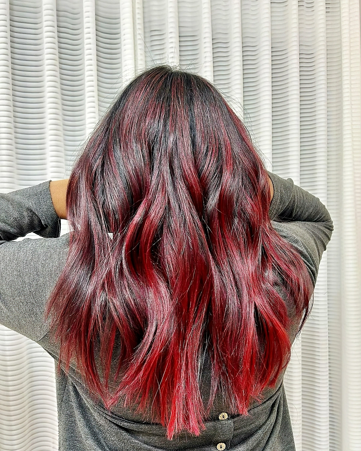 haare mahagoni trendige haarfarben damen rote strahnen 