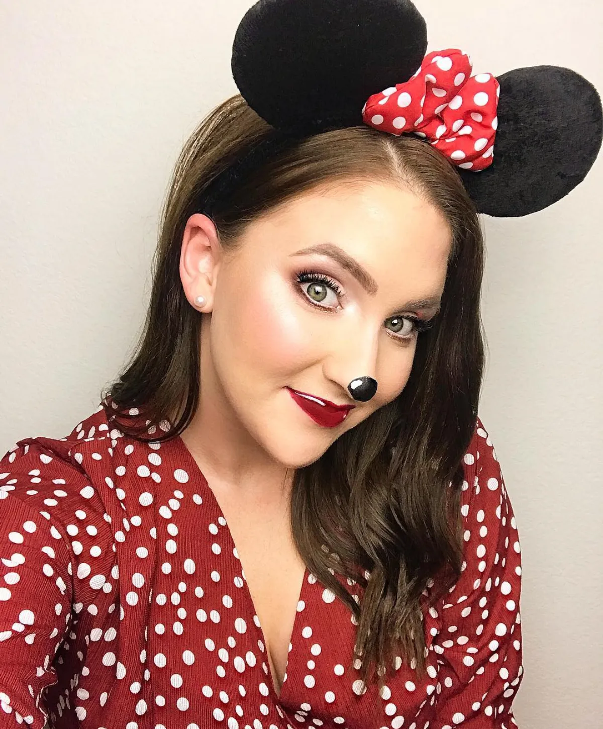 minnie maus look für halloween haarband mit ohren und schleifen