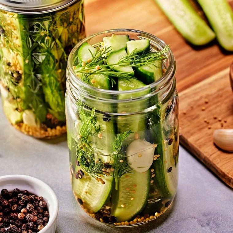 salzgurke rezept gurken im glas fermentieren lassen zubereitung soliorganic