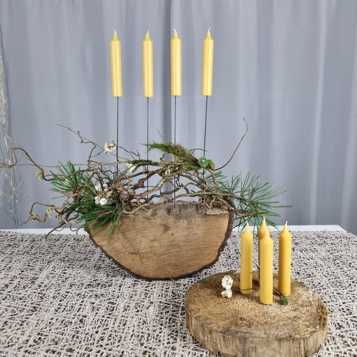 kunstvoller adventskranz aus holz
