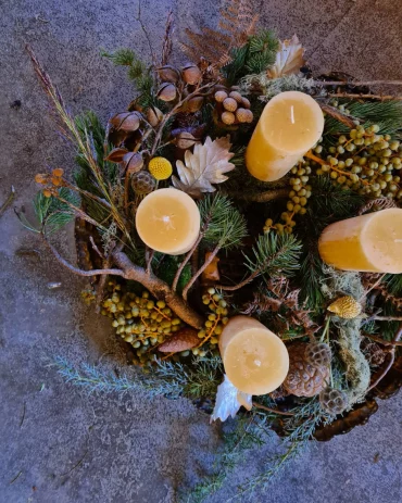 getrockneter adventskranz