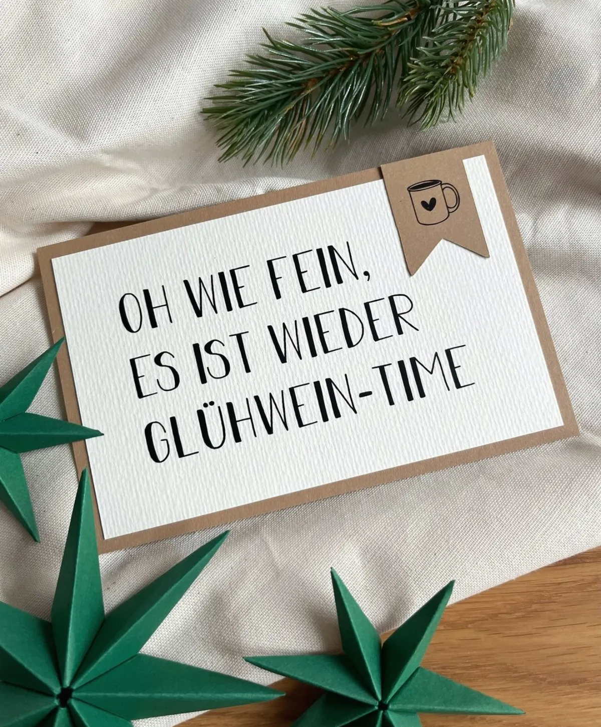 humorvolle weihnachtskarten selbst gestalten wieder glühwein time