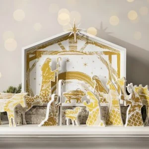 krippchen weihnachten weihanchtsdeko ideen weihnachtskrippchen in weiss und gold createdhaven