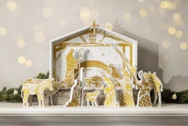 krippchen weihnachten weihanchtsdeko ideen weihnachtskrippchen in weiss und gold createdhaven