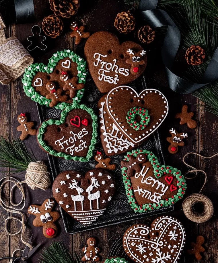 lebkuchen herzen für weihanchten kulinarisches geschenk