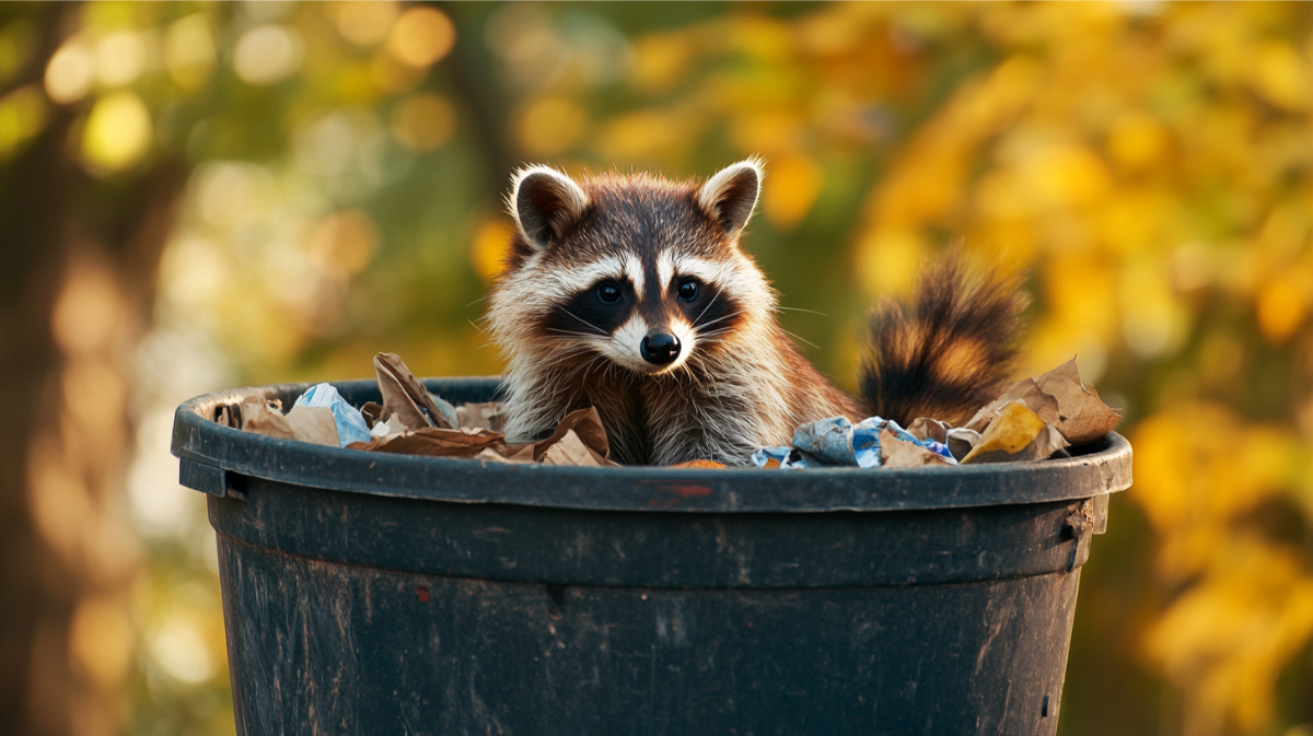 waschbären im garten