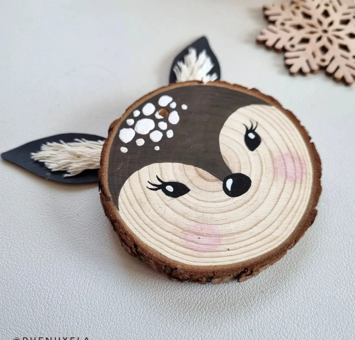 weihnachtsbaumschmuck aus holz selbstgemacht fuchs