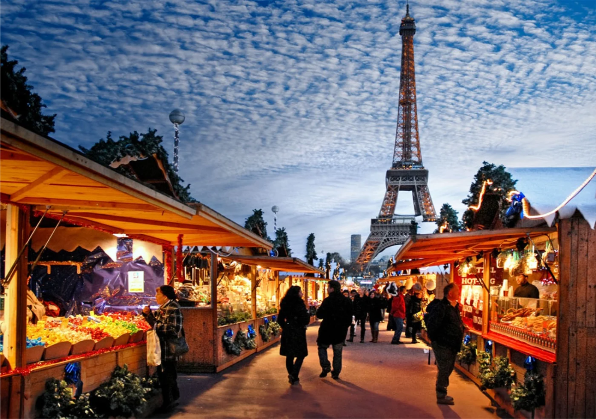 weihnachtsmarkt eiffelturm