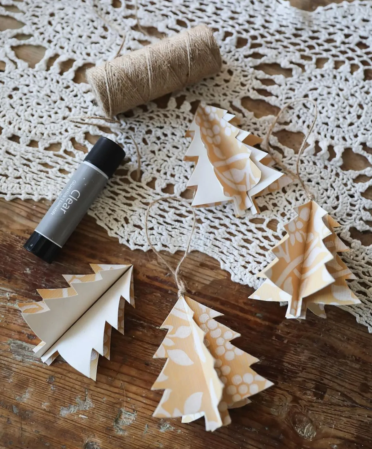 3d christbäumchen aus papier selber machen