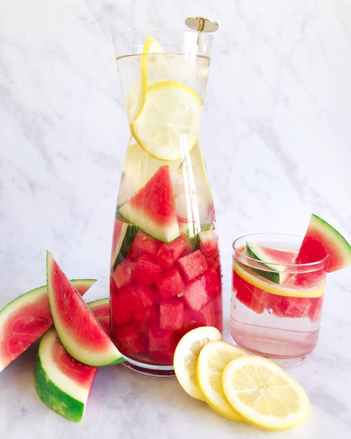 detox wasser mit wassermelone