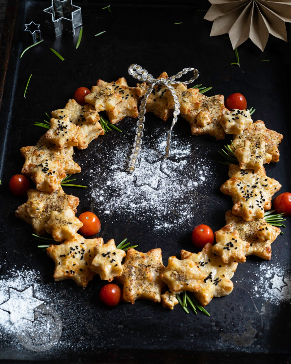 fingerfood für weihnachten als kranz