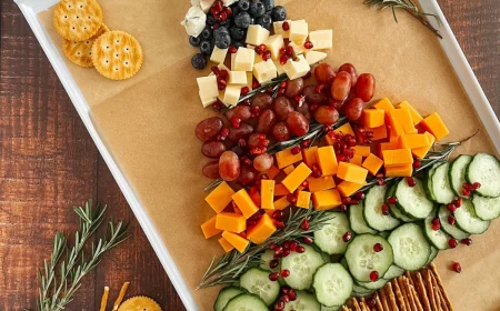 fingerfood für weihnachten als weihnachtsbaum aus lebensmitteln