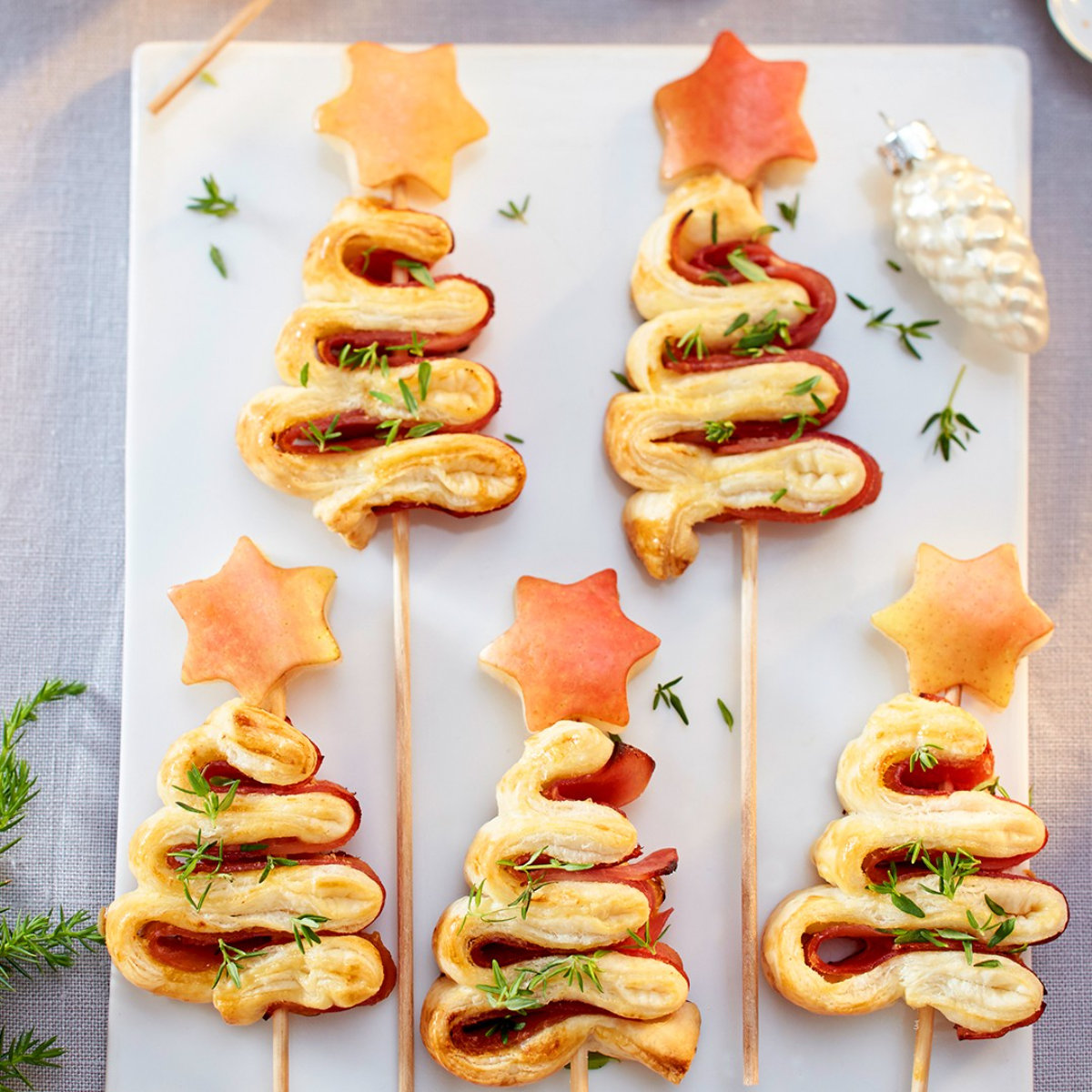 fingerfood für weihnachten als weihnachtsbaum