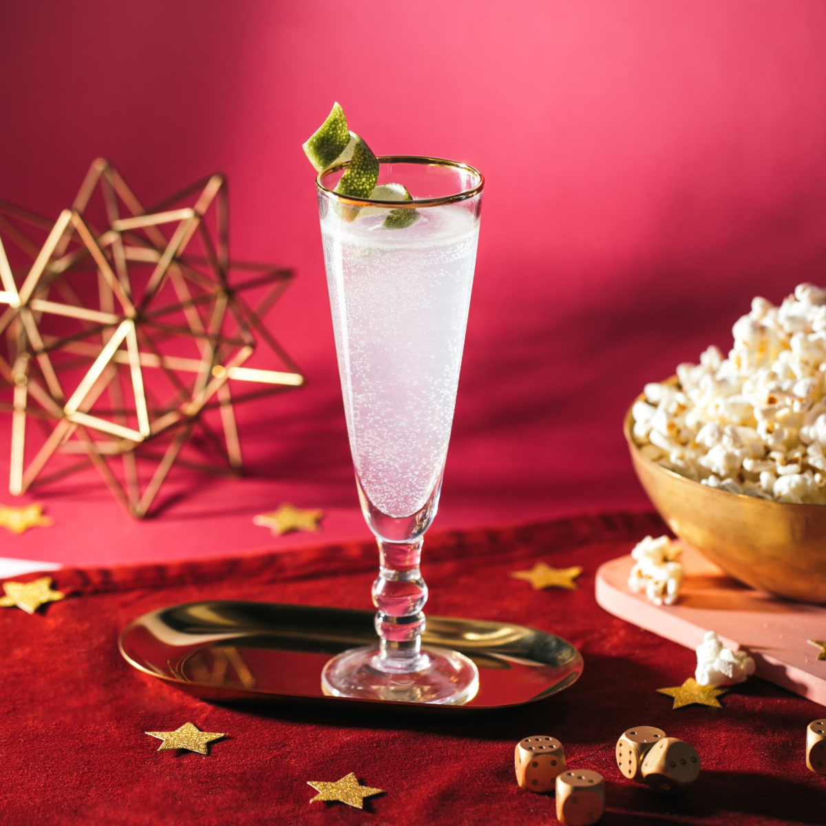 gin fizz cocktail für silvester