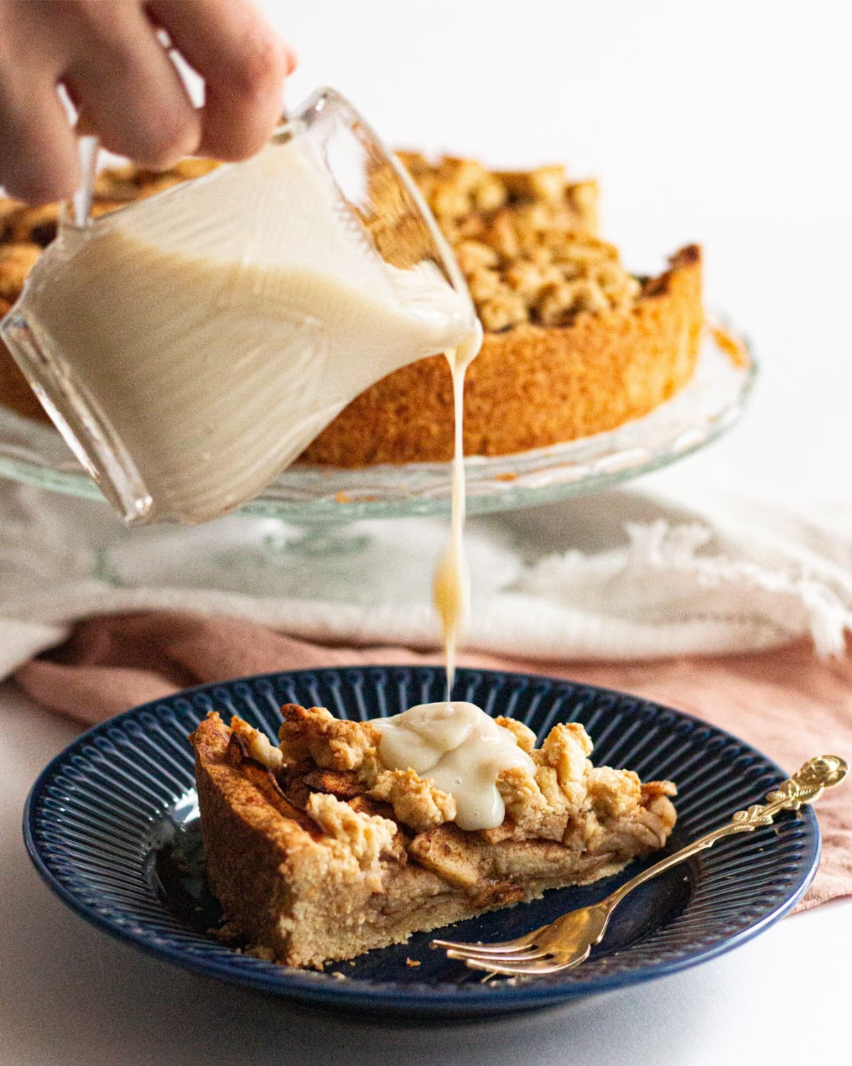 veganer weihnachts streusel crumble