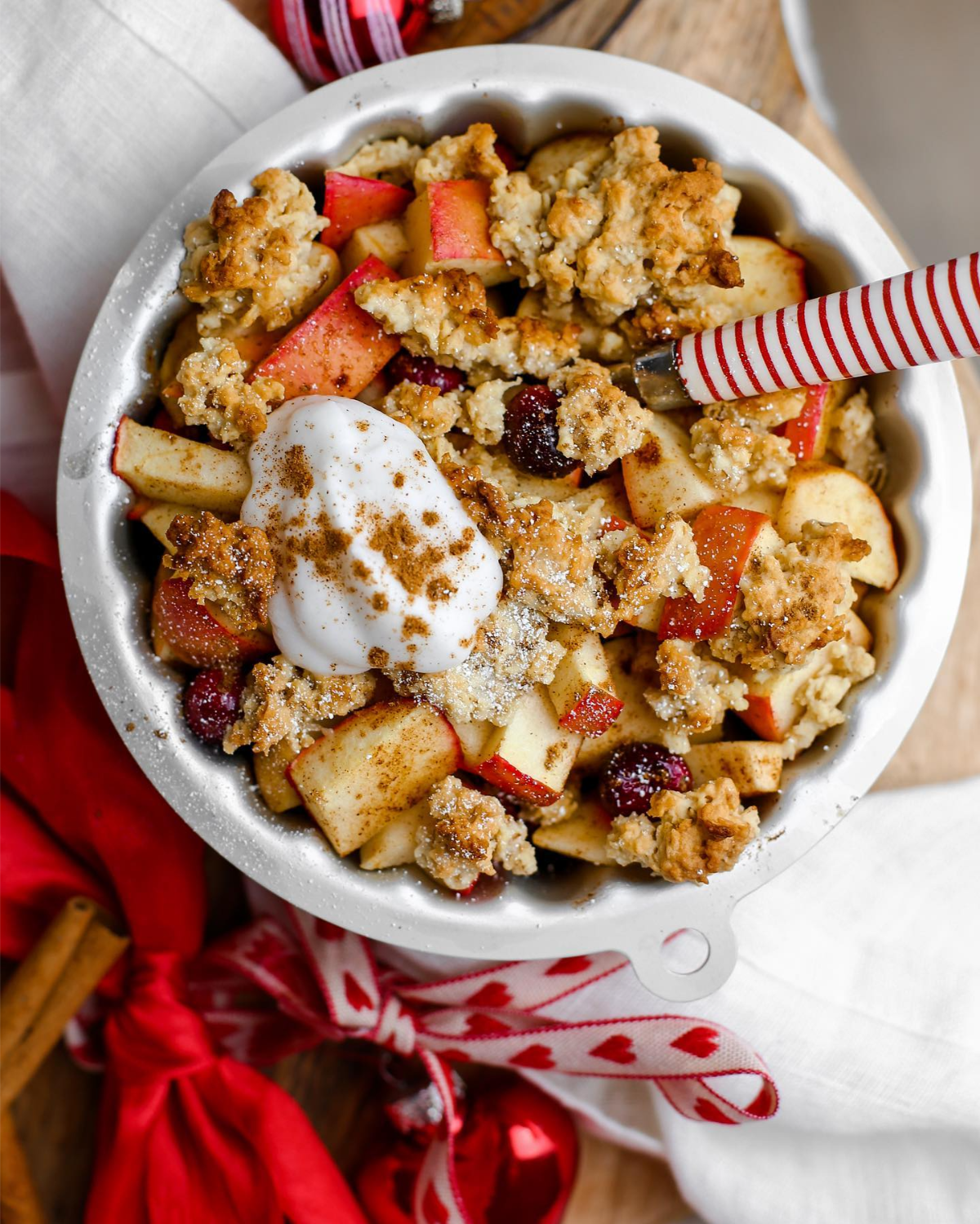 weihnachts streusel crumble