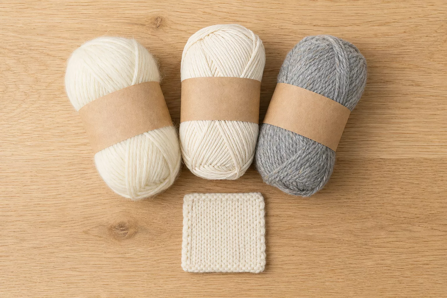 Vergleich von Merinowolle, Baumwolle und Mischgarn für Baby Pullover