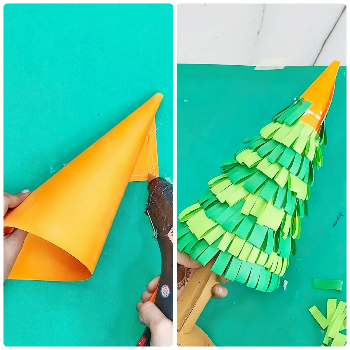 bastelideen weihnachten kinder ab 8 jahren weihnachtsbaum selber machen aus papier