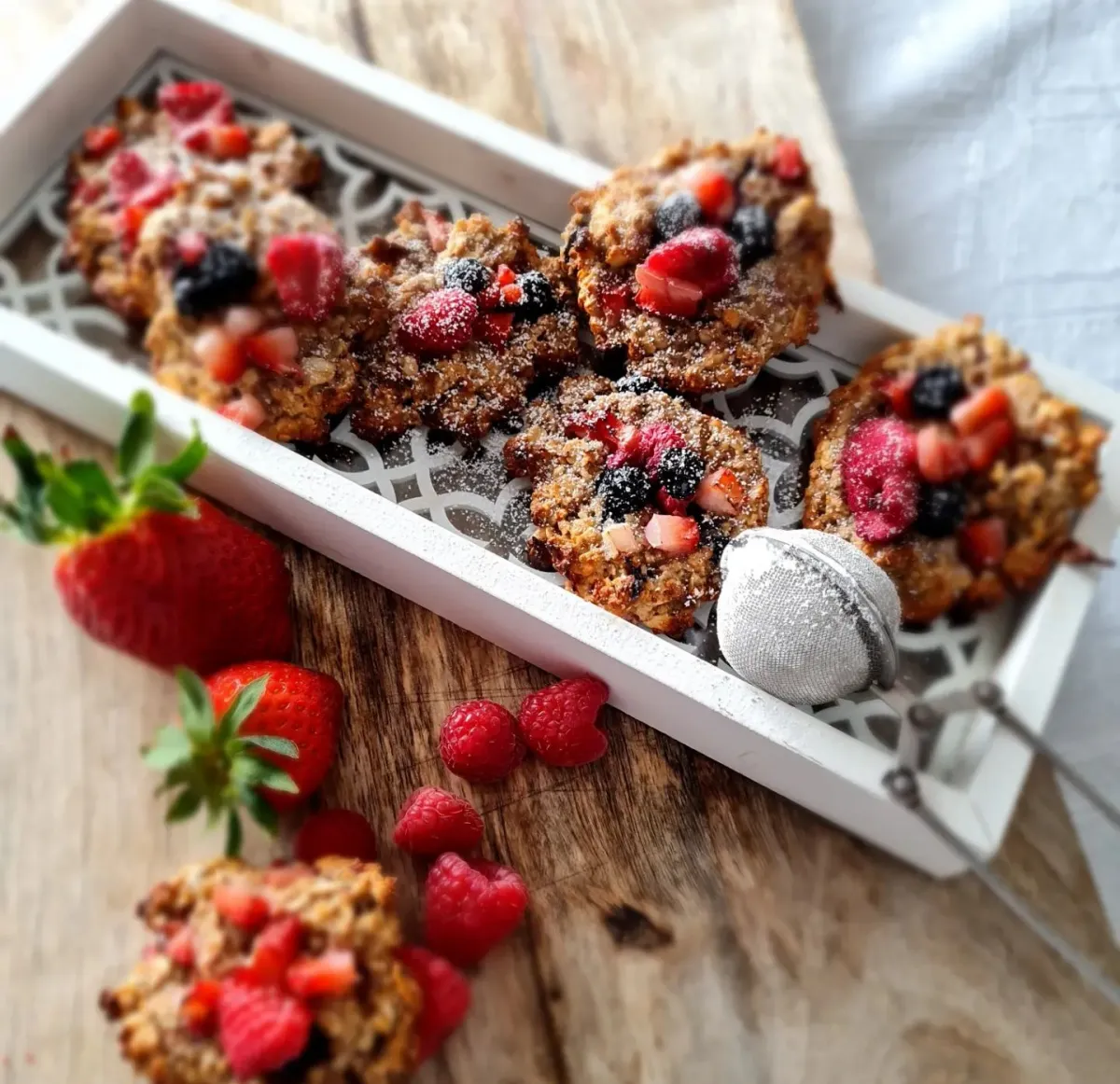 haferflockenplätzchen mit frischen beeren rezept