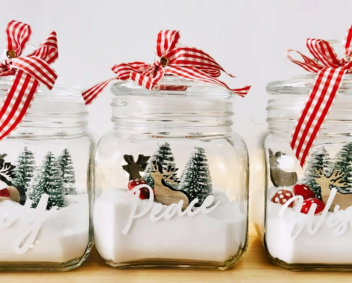 kleinigkeiten zu weihnachten basteln fuer erwachsene schneekugel selber machen 