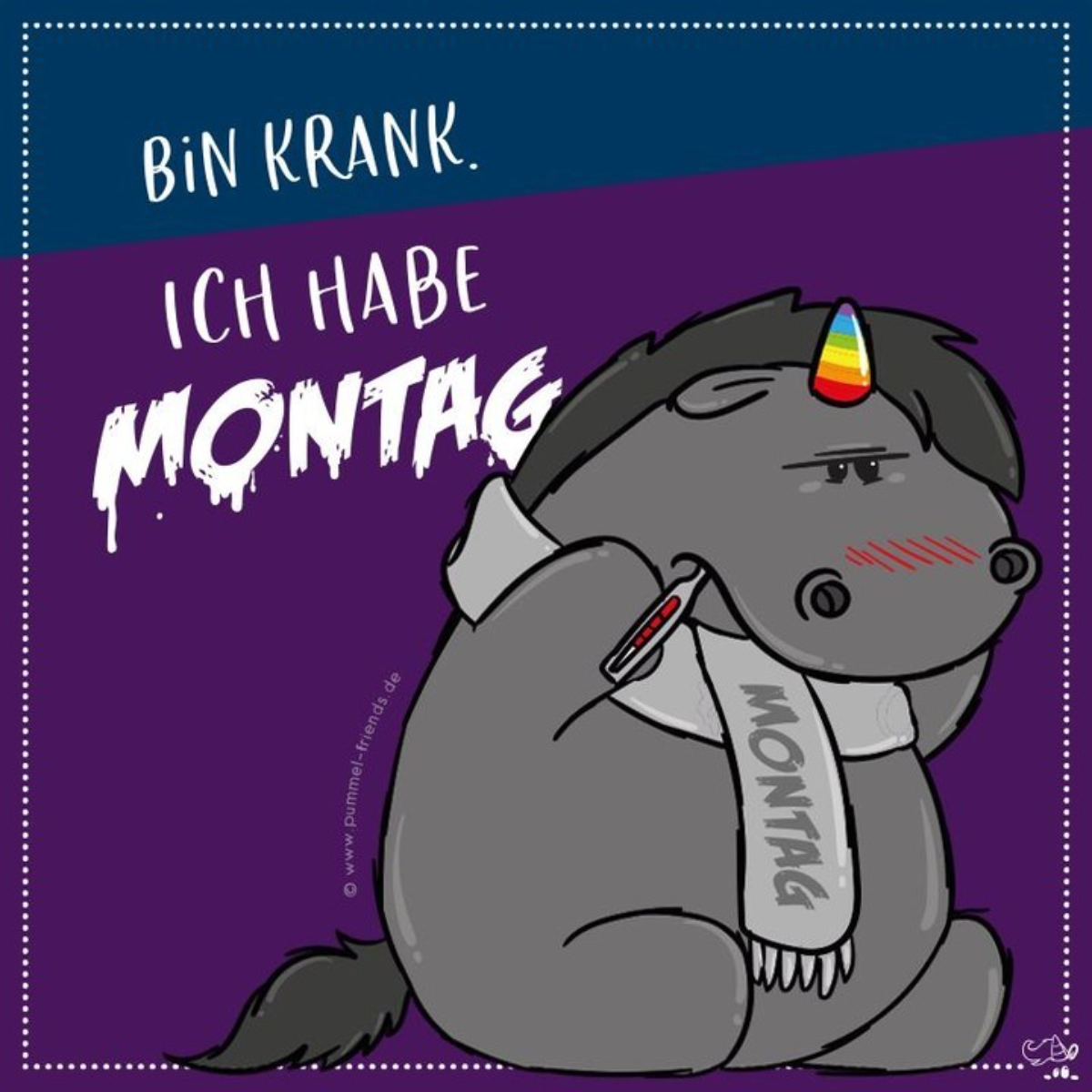 lustige bilder zum montag bin krank