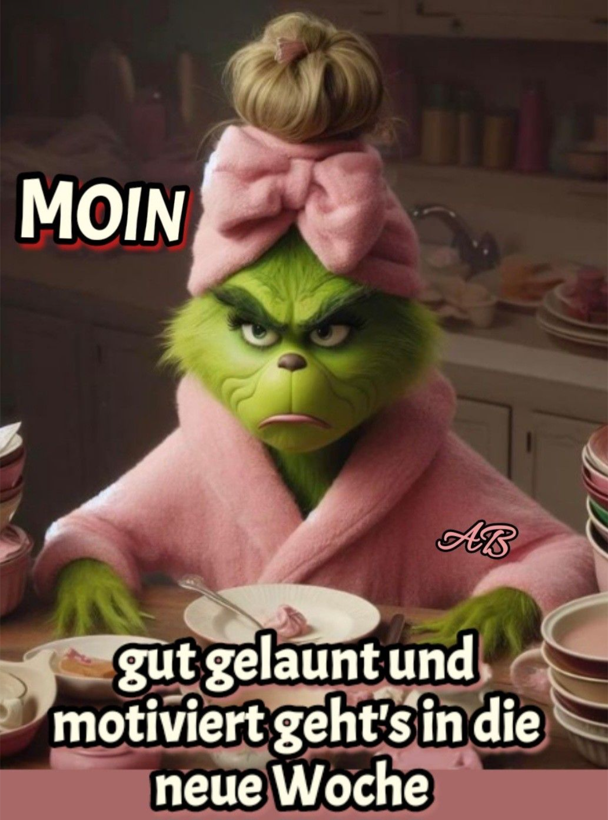 lustige bilder zum montag grinch