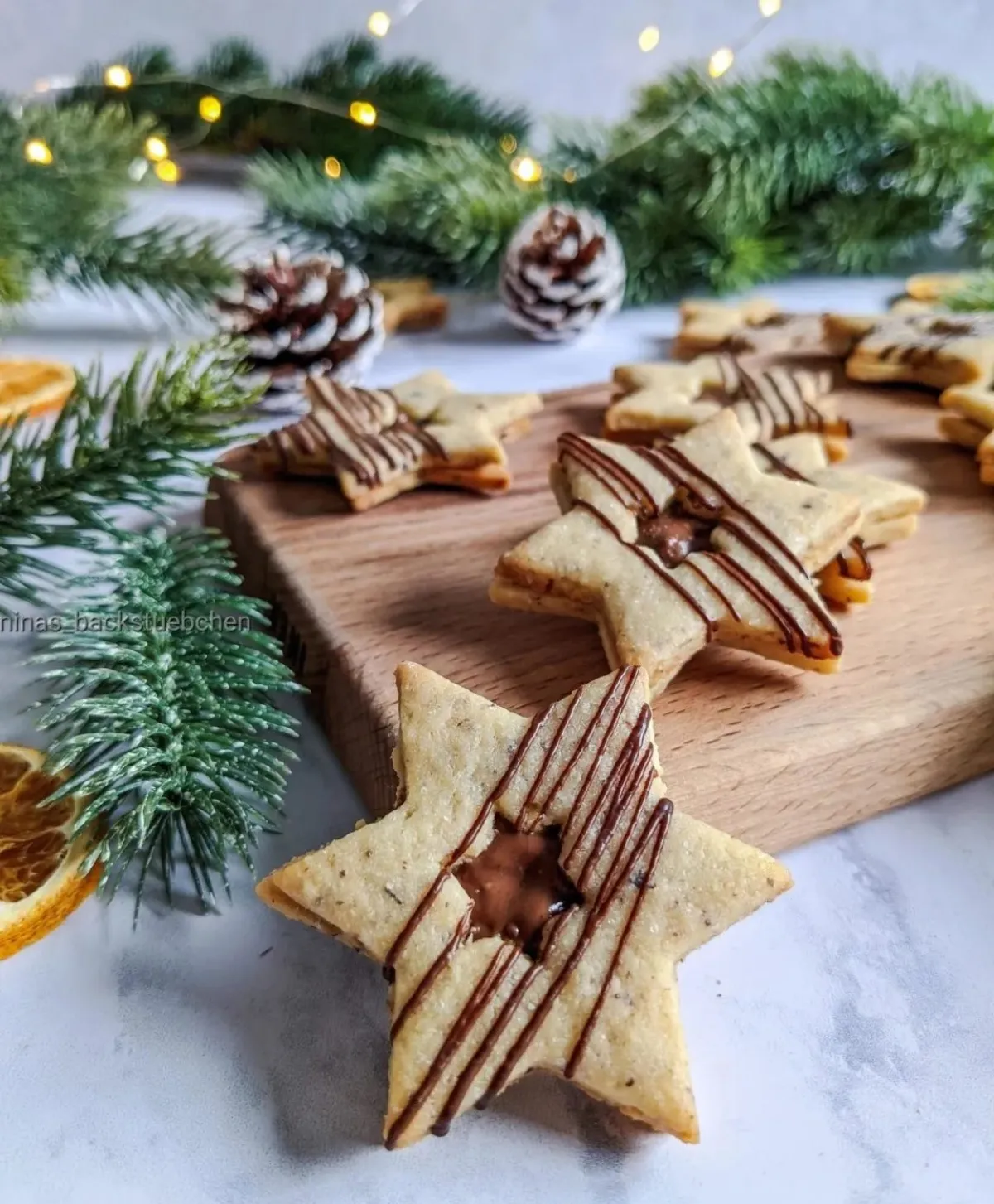 nougatkekse sternchen förmchen einfaches rezept plätzchen weihnachten