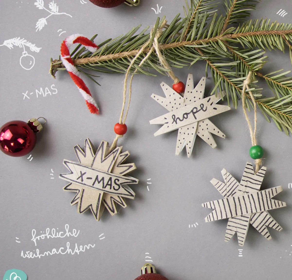 sterne basteln aus klopapierrollen weihnachtsbaumschmuck mit kindern basteln