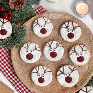 weihnachtskekse rentiere einfach schnell dekorieren