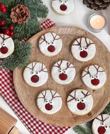 weihnachtskekse rentiere einfach schnell dekorieren