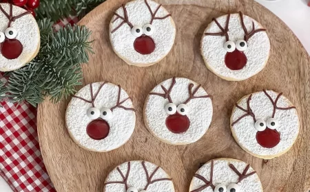 weihnachtskekse rentiere einfach schnell dekorieren