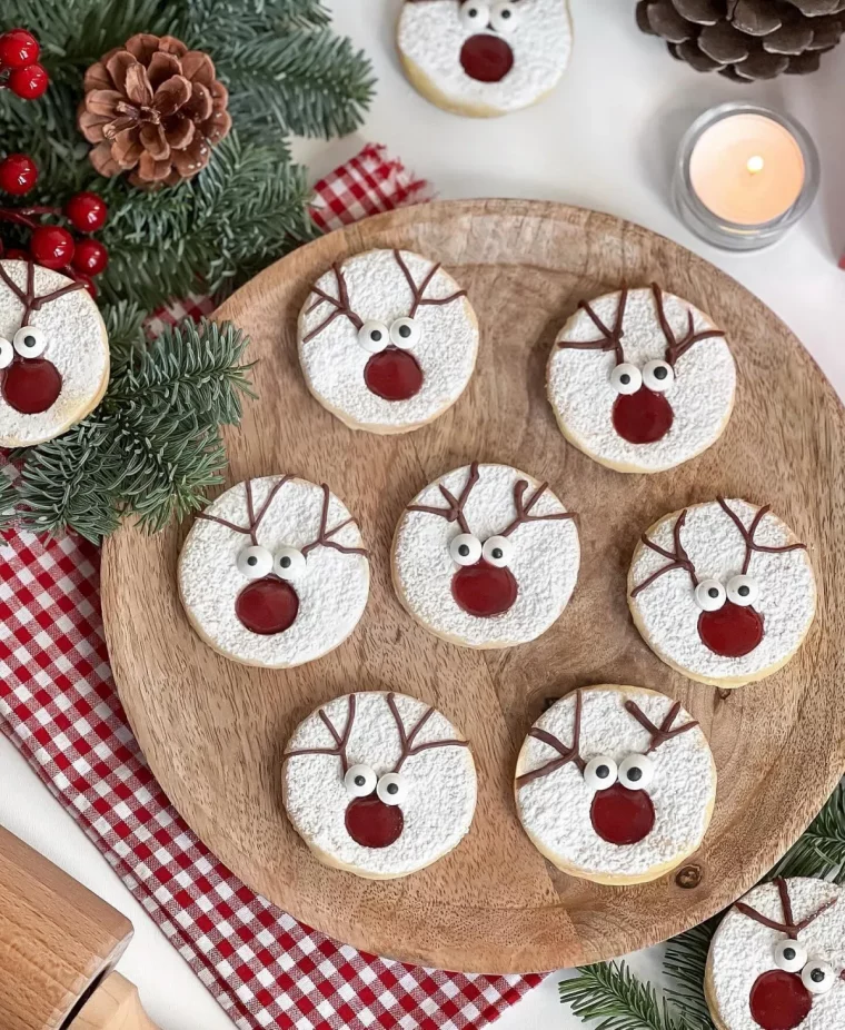 weihnachtskekse rentiere einfach schnell dekorieren