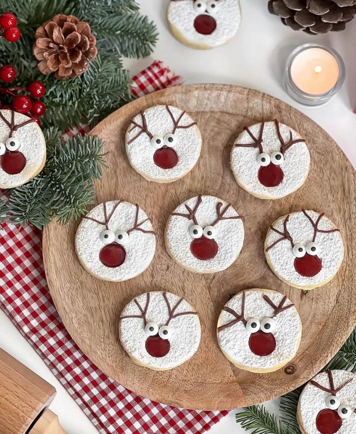 weihnachtskekse rentiere einfach schnell dekorieren